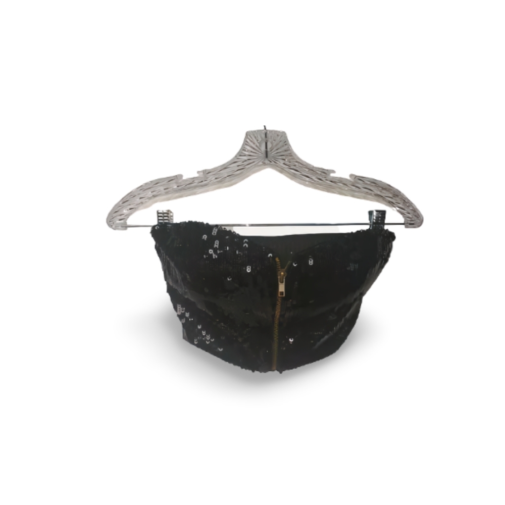 Say What? Sequin Bustier w/ Zipper
